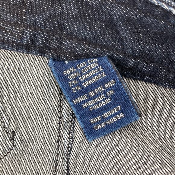 Marc Jacobs Womens Dark Wash Denim Jean Pencil Skirt Knee Length Bow Back Size 4 - Picture 5 of 9